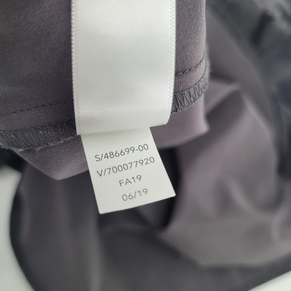 Athleta Rincon printed grey black dress lightweight sinch waist knee small - Picture 8 of 11